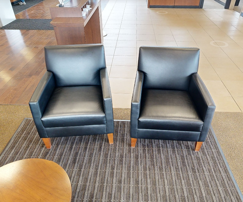 Black lounge chair