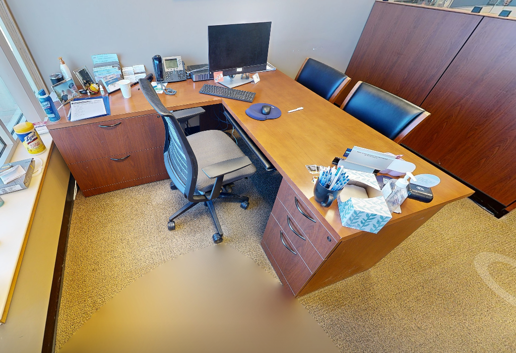L-shaped desk