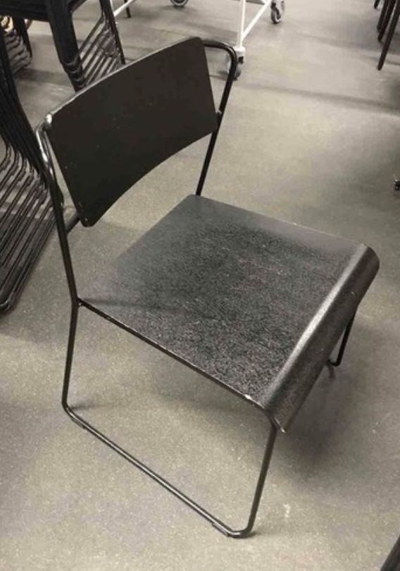 Black wood &amp; metal chair