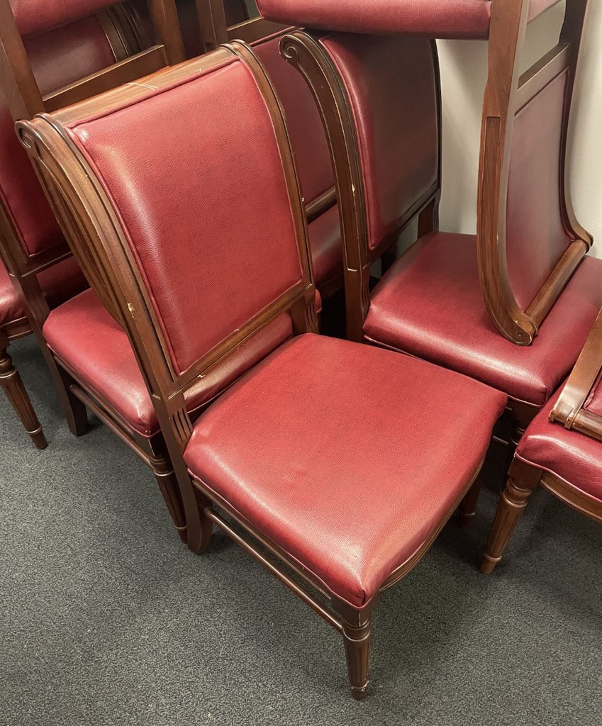 Burgundy leather chair