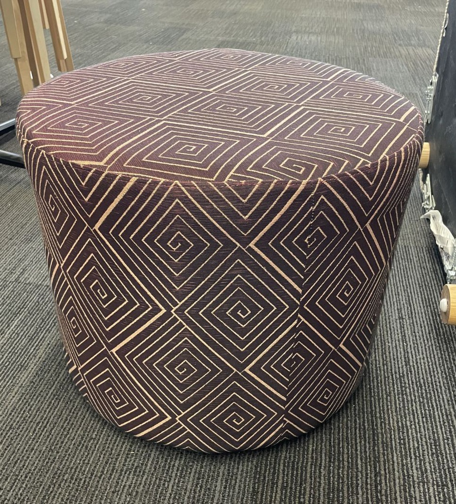 Round patterned ottoman