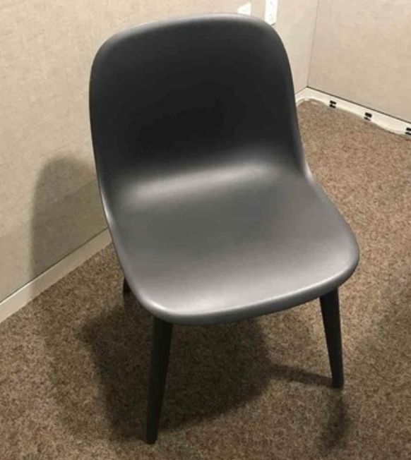 Black plastic chair