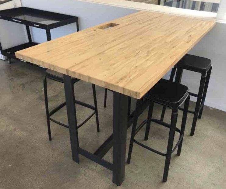Bar height rectangle table