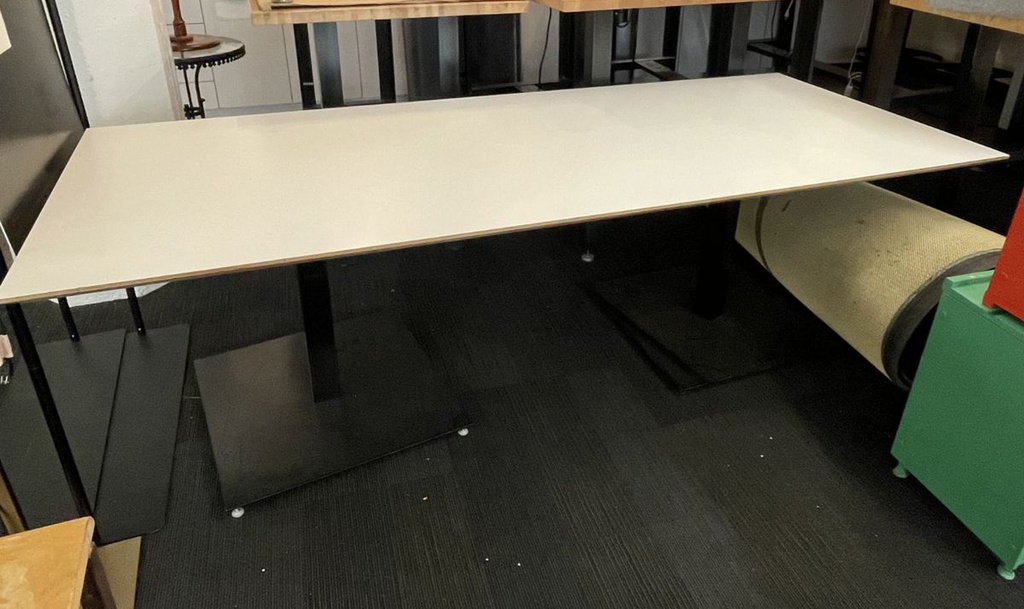 White rectangular table