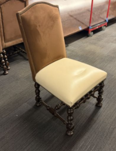 Brown suede &amp; leather chair