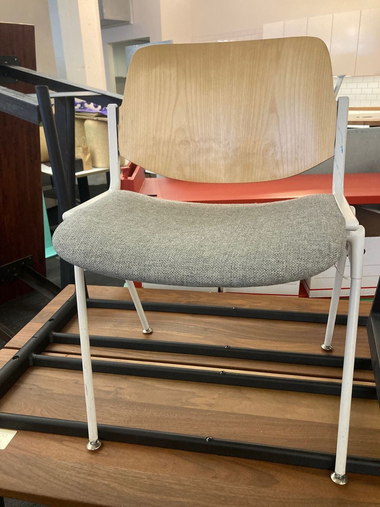 Grey wood &amp; metal chair