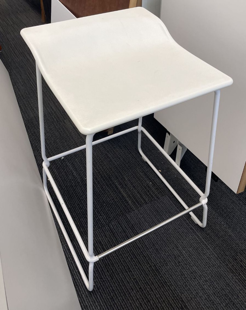 White counter height stool