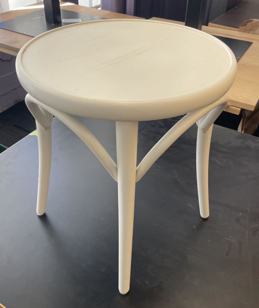 Small white side table