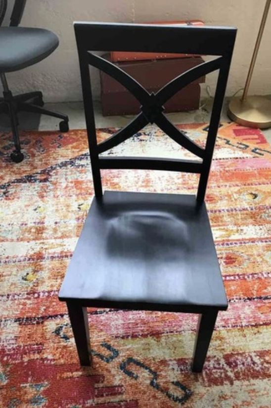 Dark brown wooden chair