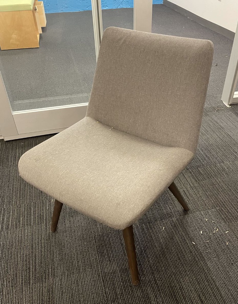 Grey upholstered chair