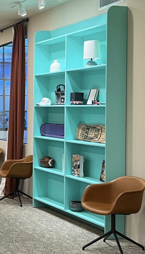 Large mint green shelf