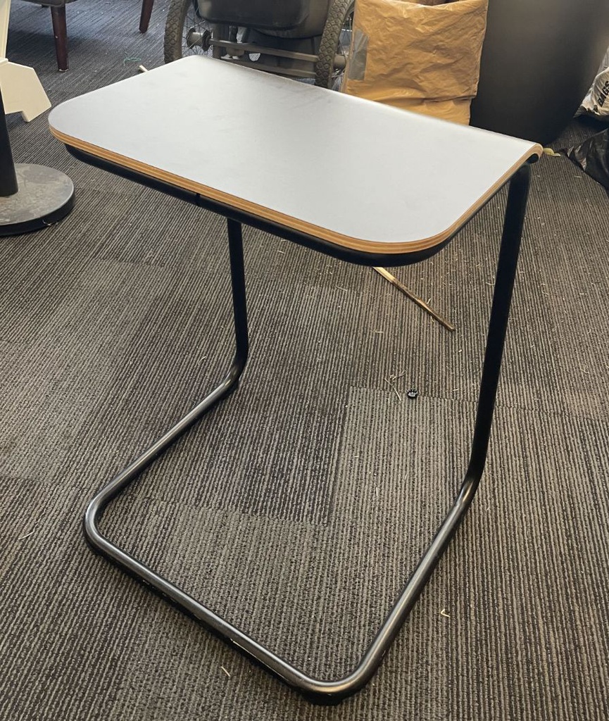 Black wood and metal laptop table