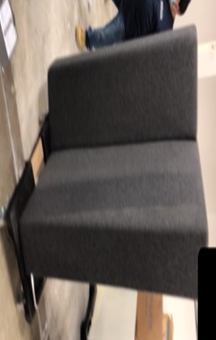 Grey Chair with Metal Legs