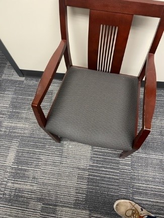 Wood and Grey Guest Chair