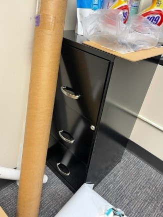 Vertical Black Filing Cabinet