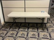 White folding table