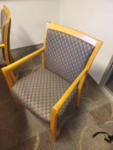 Brown Patternred Guest Chair