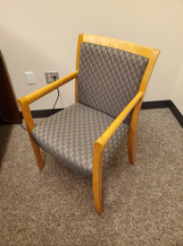 Leaf Patternred Guest Chair