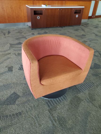 Swivel Orange Lounge Chair