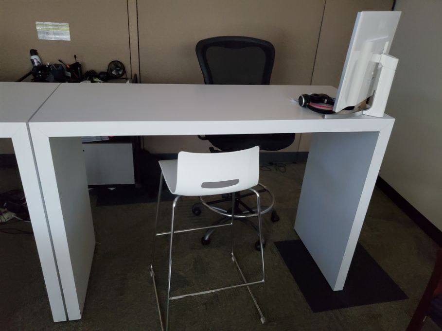 White Table, 60" x 24" x 42"