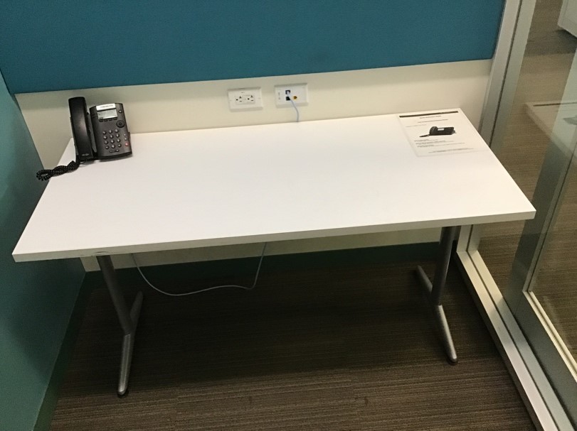 White Rectangular Table (54"Lx30"Hx2'W)