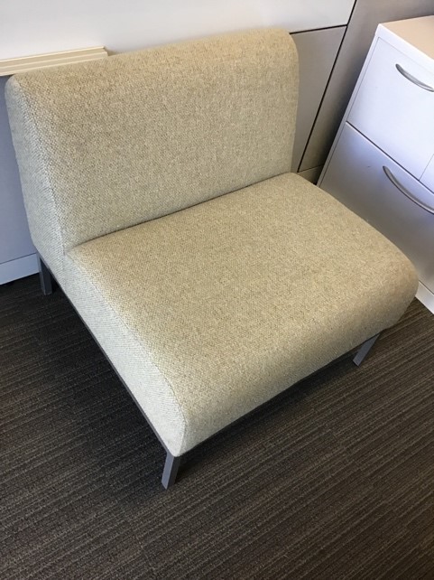 Grey Single Armless Seat (30”L x 30”W x 30”H)