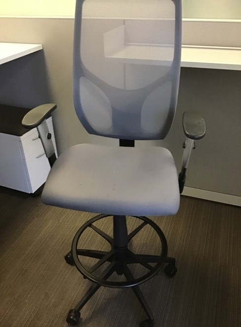 Tall Grey Office Chair