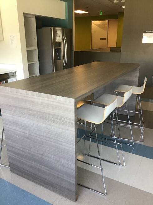 Grey Bar Height Table (8’L x 3’W x 3’H)