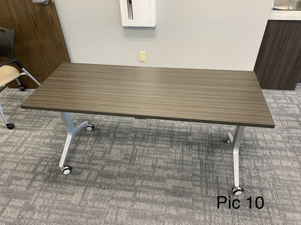 Table, on casters