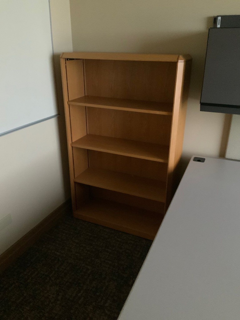 4-Shelf Bookcase Light Wood