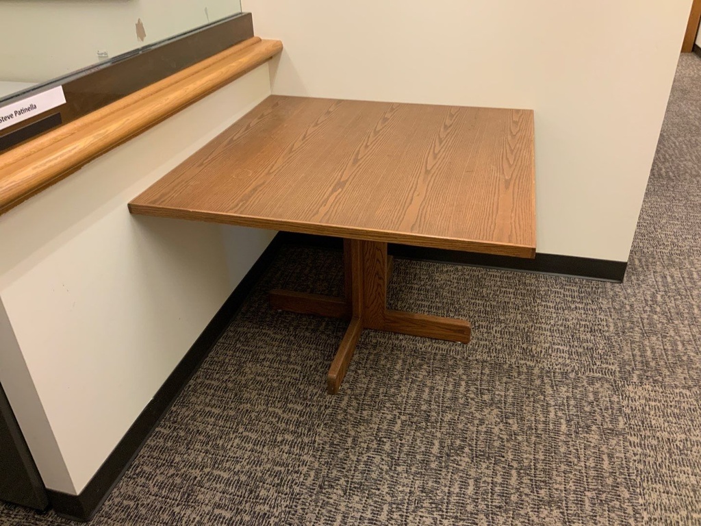 Wood Table, Traditional, 48x48, Light Walnut