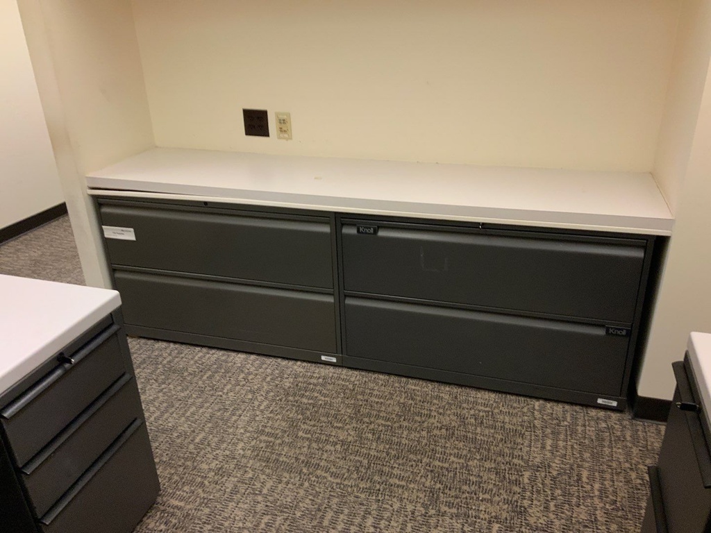 Lateral File, 42W, 2-Drawer, Charcoal