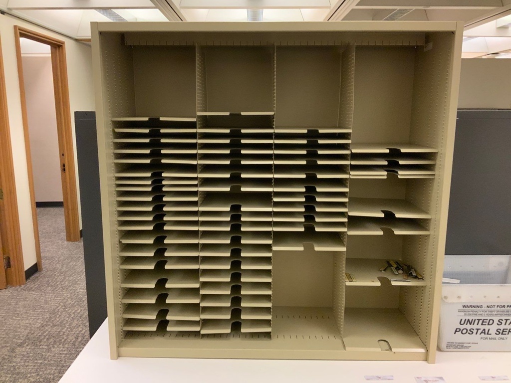 Mail Sorter, Desk Top, 36x48, Adjustable Mail Shelves