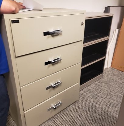Filing Cabinet - Metal. 4 Drawer, Fireproof