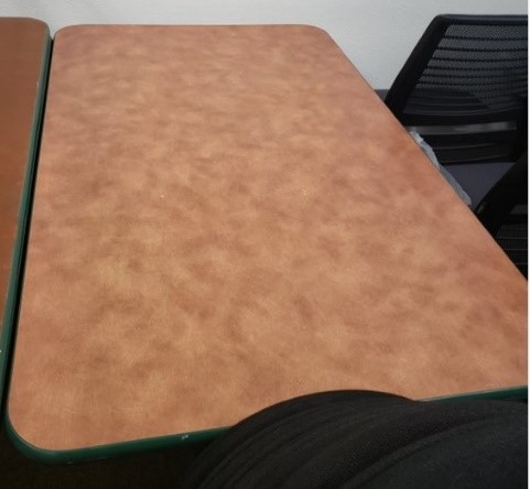 Rectangular Wood Surface Table with Black Metal Legs (30x48)