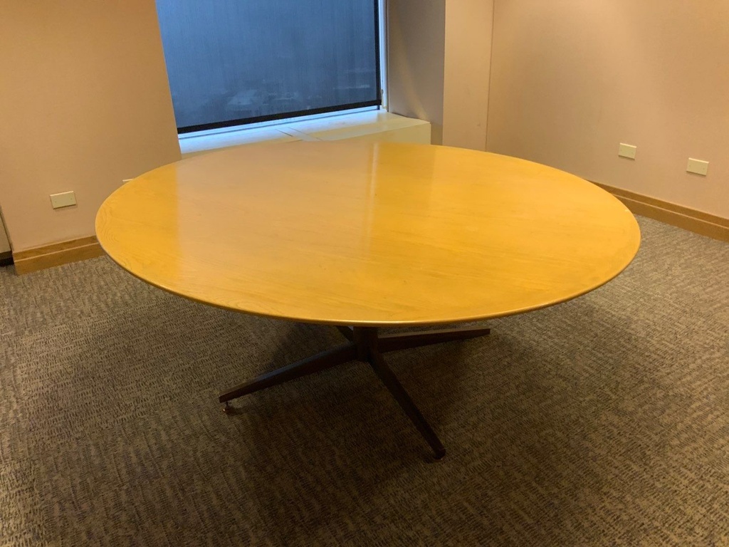 Conference Table, 36"R, Laminate, X - Base