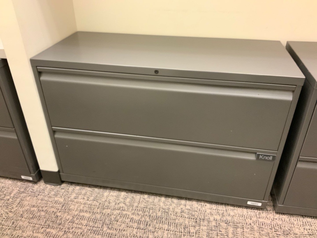 Lateral File, 42W, 2-Drawer, Charcoal