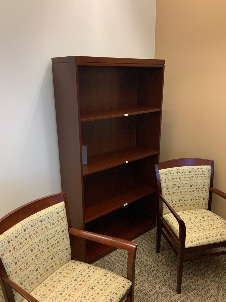 Bookcases, Wood Veneer, Cherry Finish, 36W x 67"H (matches desking detail)
