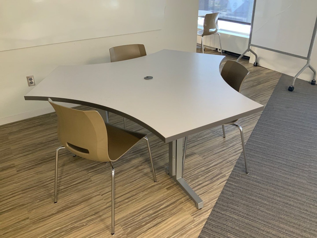 60"D Café Table, Asterisk Shaped w/ Legs