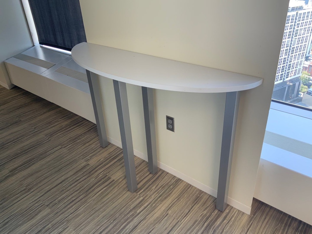 1/2 Round Bar Height Serving Table, w/ Legs, 36H