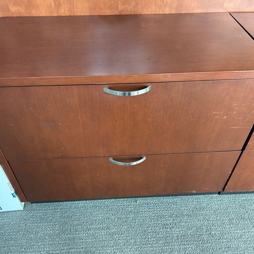 Wooden 2-door filing cabinet