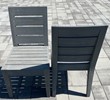 Gray Patio Chair (Horizontal panels on back)