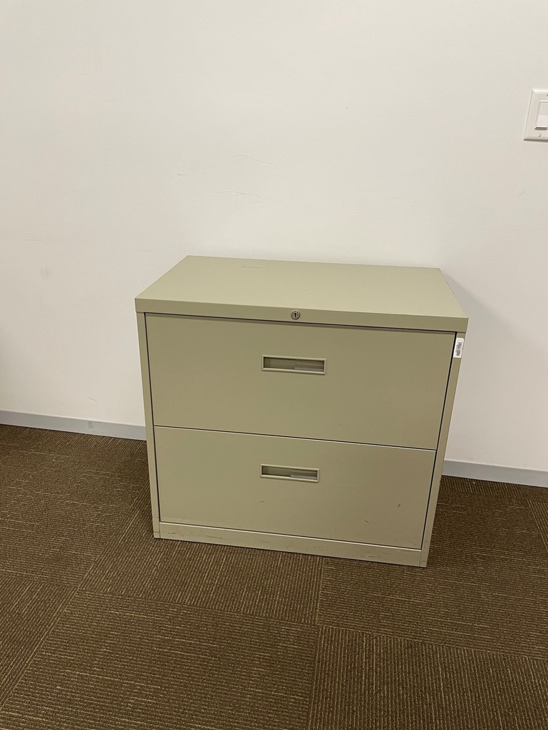 2 Drawer Filing Cabinet - Tan