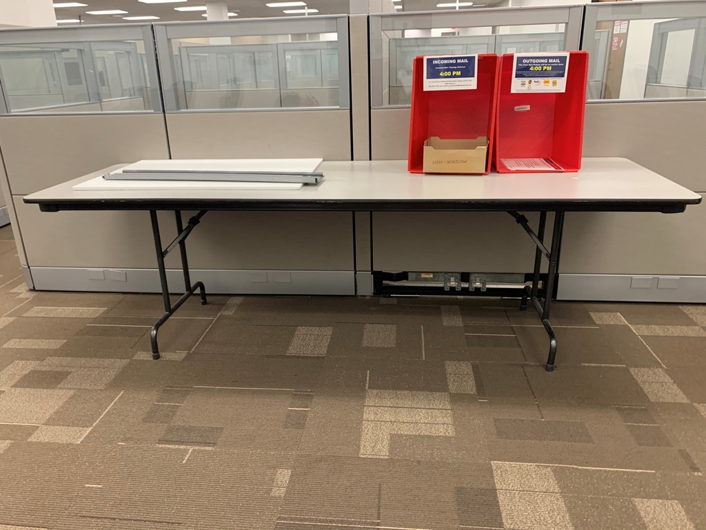 Folding Table - Black Metal Legs White Top