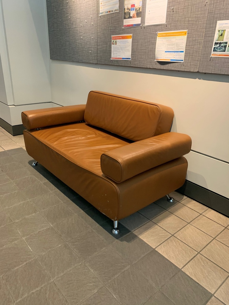 Tan - Leather - Over-sized Couch