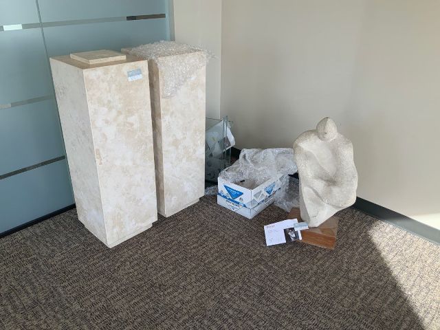 Display Pedesal, Marble, 18x18x42H