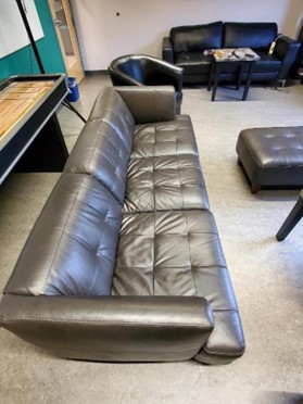 Grey Leather Couch