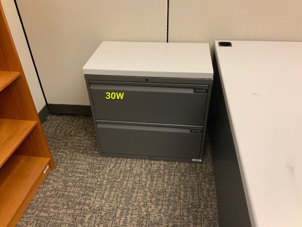 30"W 2-Drawer Lateral File, Charcoal w/ Laminate Top