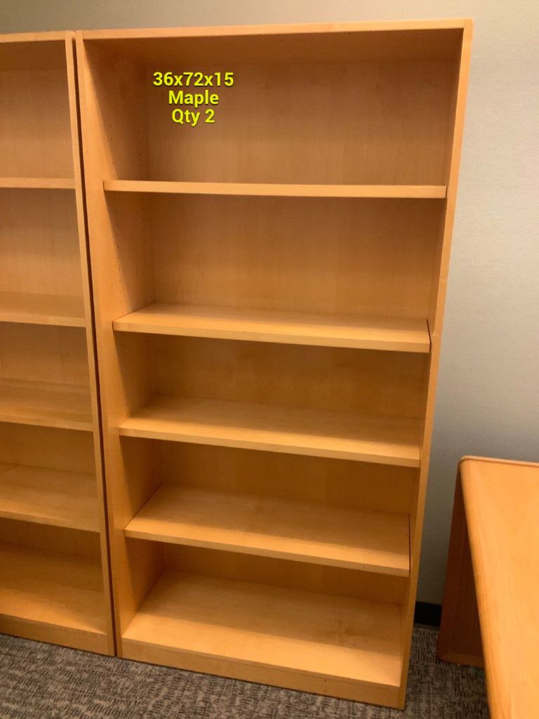 Bookcases, Wood Veneer, 36W x 72H x 12D