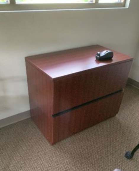 2-Drawer Lateral Filing Cabinet, brown